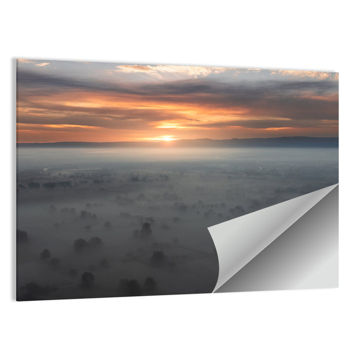 Rhine Plain Sunrise Wall Art as a poster print