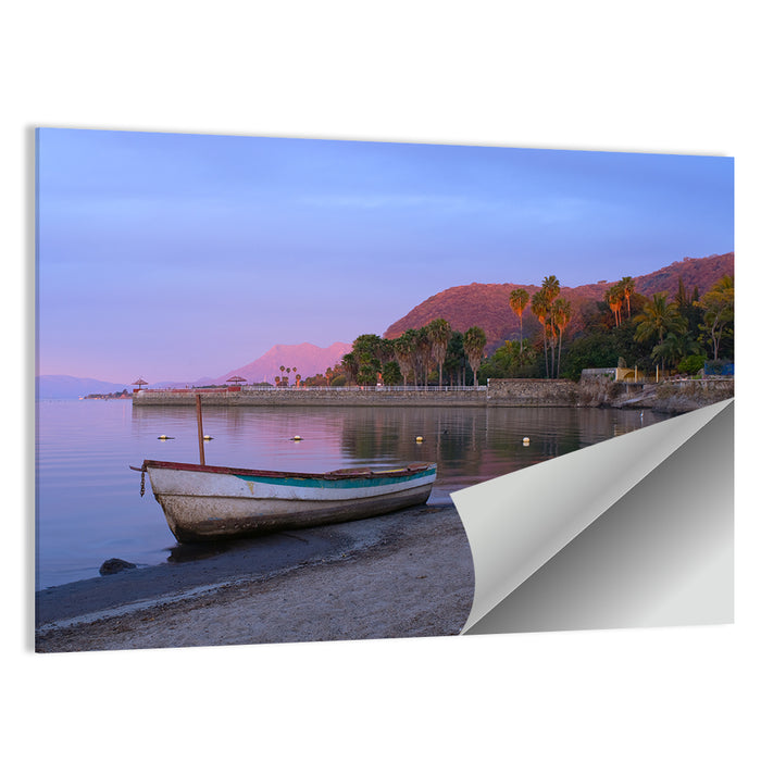 Lake Chapala Shoreline at Dusk Wall Art as a poster print