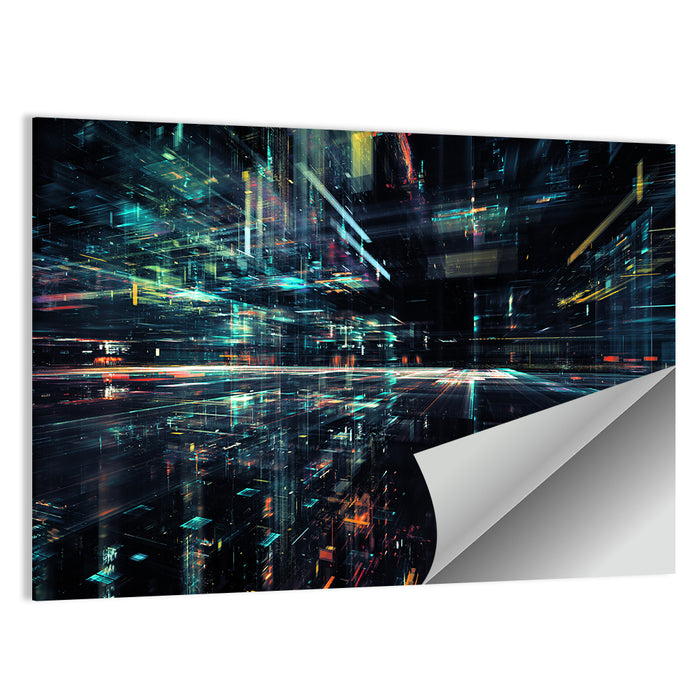 Digital Speed Corridor Wall Art as a poster print