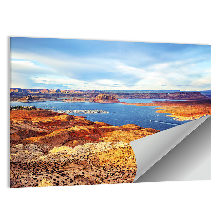Lake Powell Marina Panorama Wall Art as a poster print