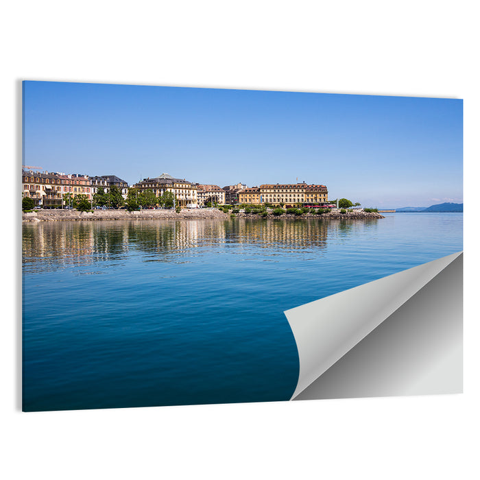 Tranquil Lake Neuchatel Wall Art as a poster print