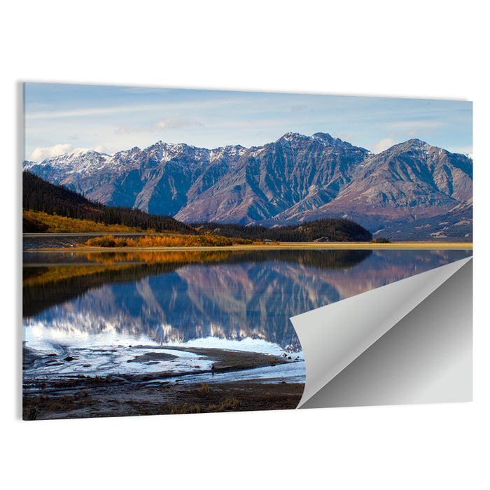 Kluane Lake Autumn Reflection Wall Art as a poster print