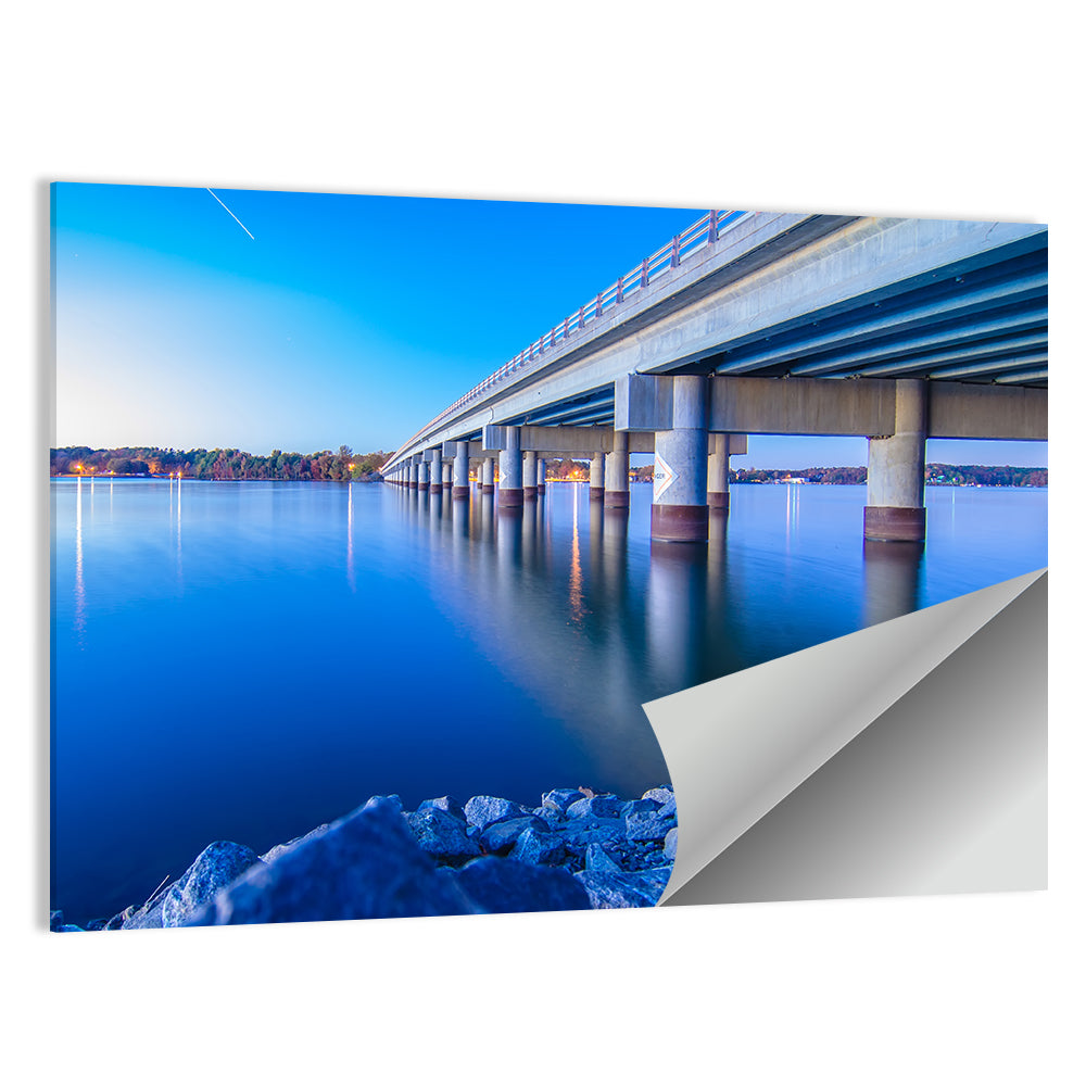Lake Wylie Bridge at Twilight Wall Art