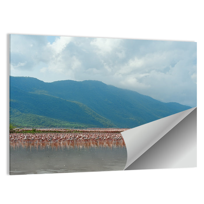 Flock of Flamingos at Lake Bogoria Wall Art as a poster print