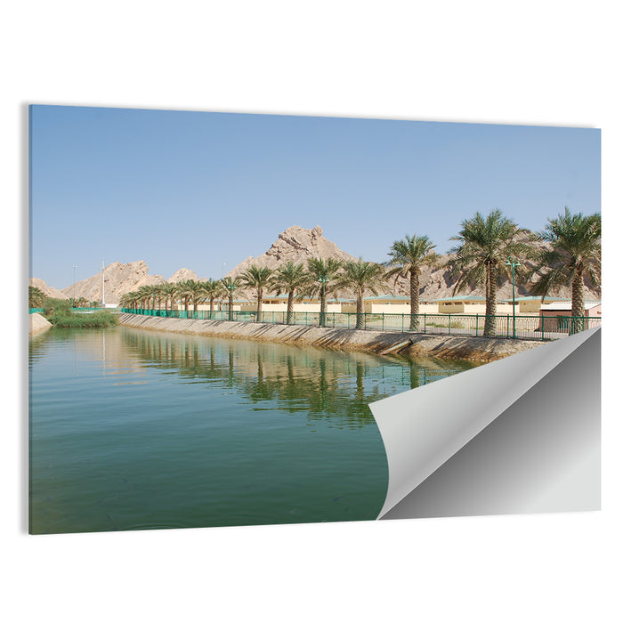 Palm Lake Reflections Wall Art as a poster print