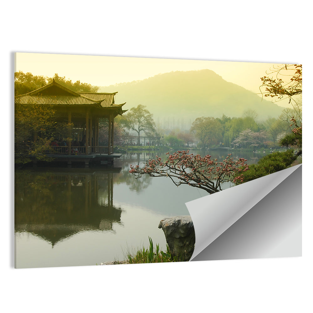 West Lake Morning Pavilion Wall Art