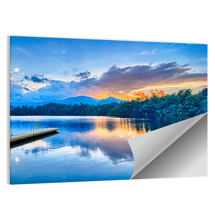 Santeetlah Lake at Golden Hour Wall Art as a poster print