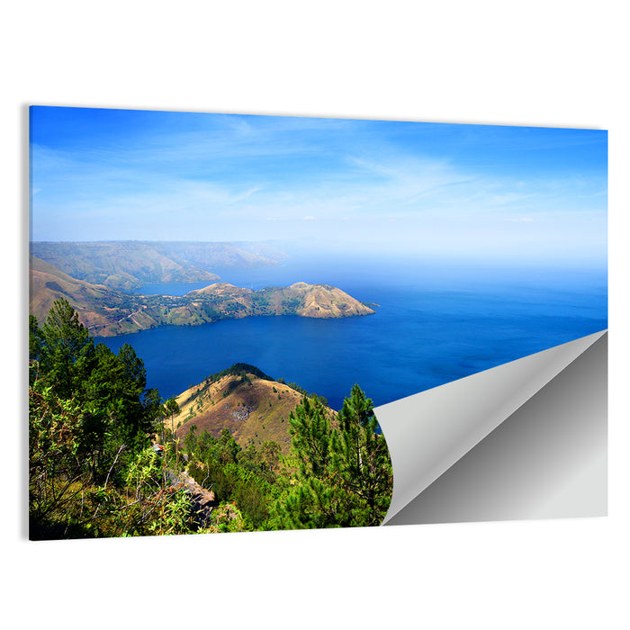 Lake Toba Aerial View Wall Art as a poster print