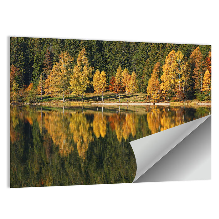 Saint Anna Lake Autumn Reflection Wall Art as a poster print