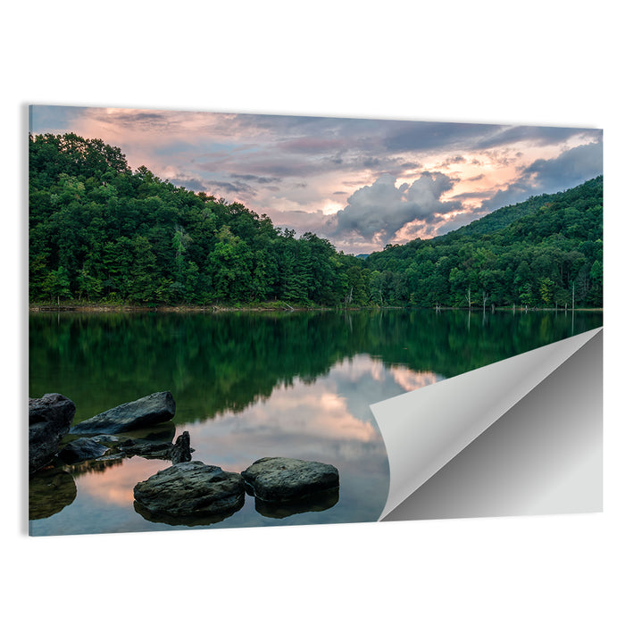 Martins Fork Lake Sunset Wall Art as a poster print