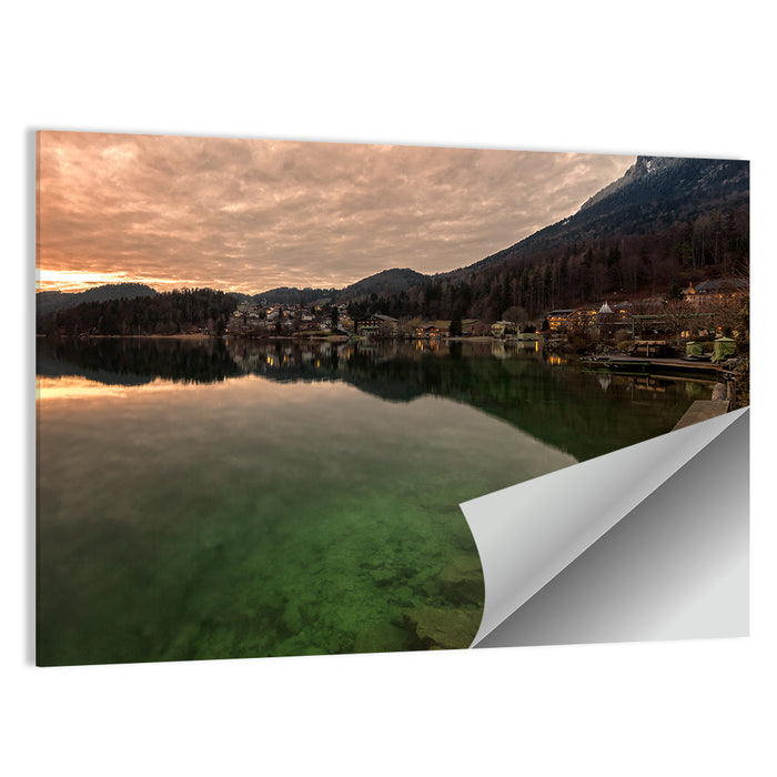 Fuschlsee Pier at Sunset Wall Art as a poster print