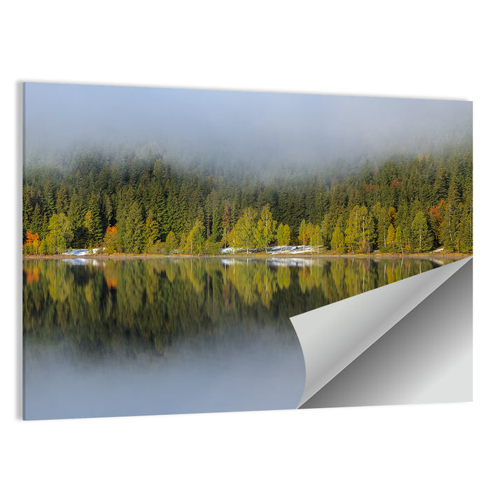 Saint Anna Lake Misty Reflection Wall Art as a poster print