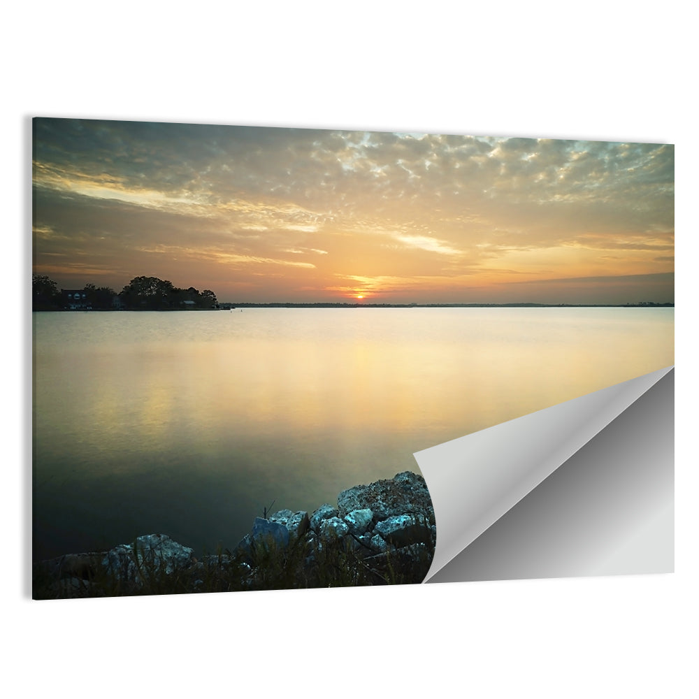 Lake Conroe Sunset Reflection Wall Art
