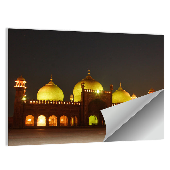 Badshahi Mosque at Night Wall Art as a poster print