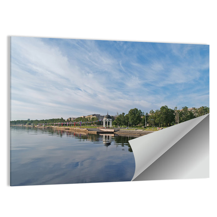 Lake Onega Promenade with Gazebo Wall Art as a poster print