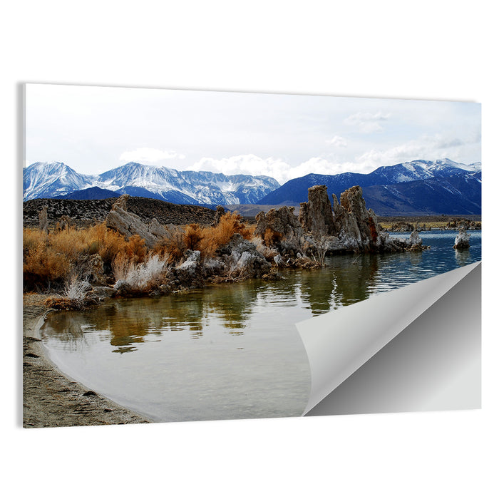 Mono Lake Tufa Towers with Mount Whitney Wall Art as a poster print