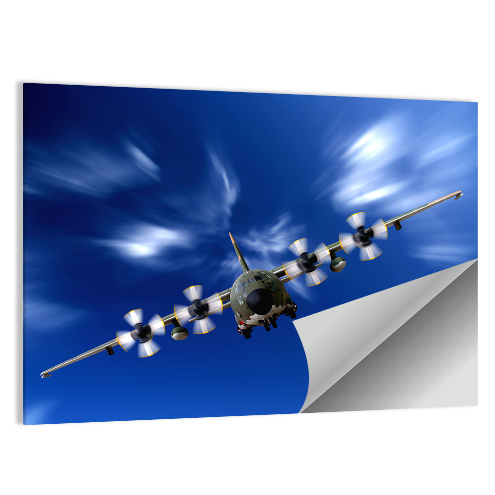 C-130 Head-on Camo Transport Wall Art