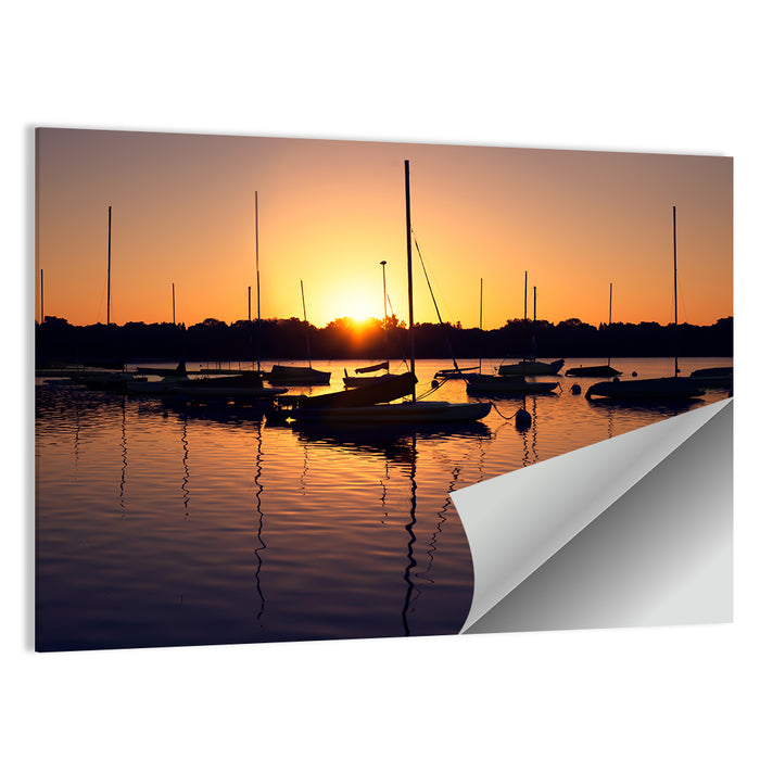 Lake Harriet Golden Sunrise Wall Art as a poster print