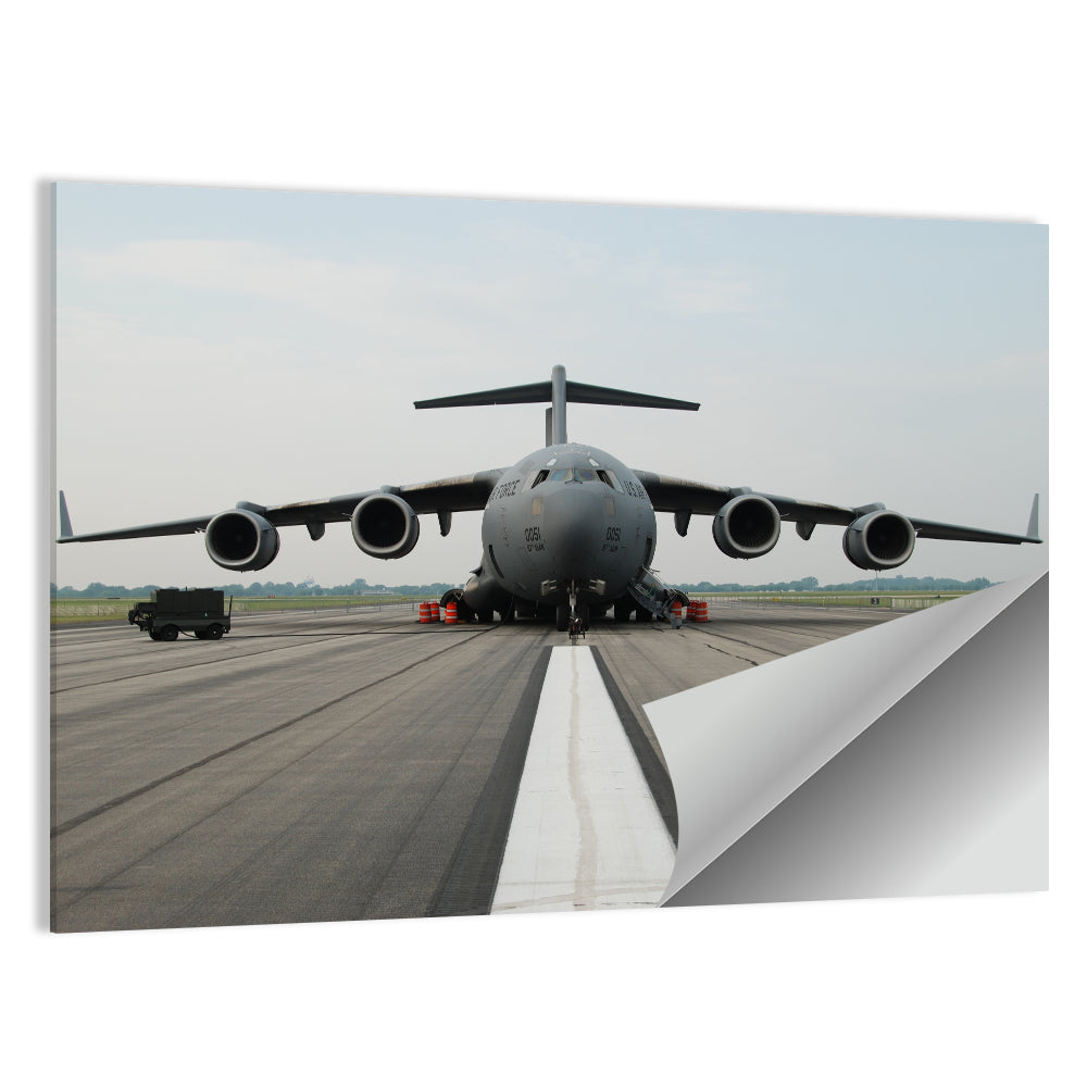 C-130 on Runway Wall Art
