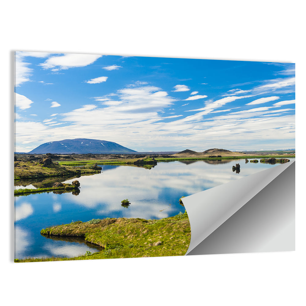 Lake Myvatn Reflection Wall Art
