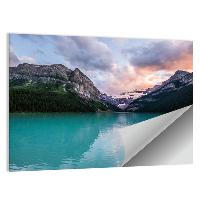 Turquoise Sunset at Lake Louise Wall Art as a poster print