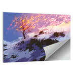 Falling Leaves in Winter Wall Art