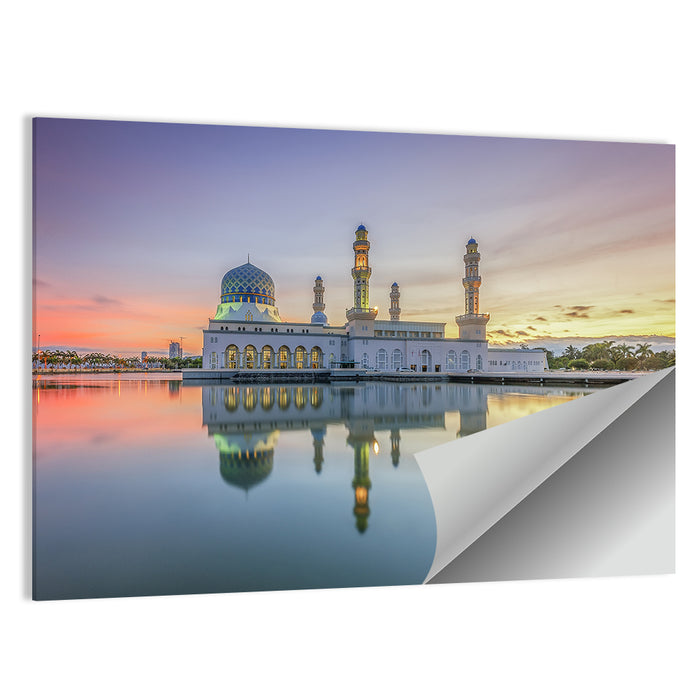 Kota Kinabalu City Mosque at Sunrise Wall Art as a poster print