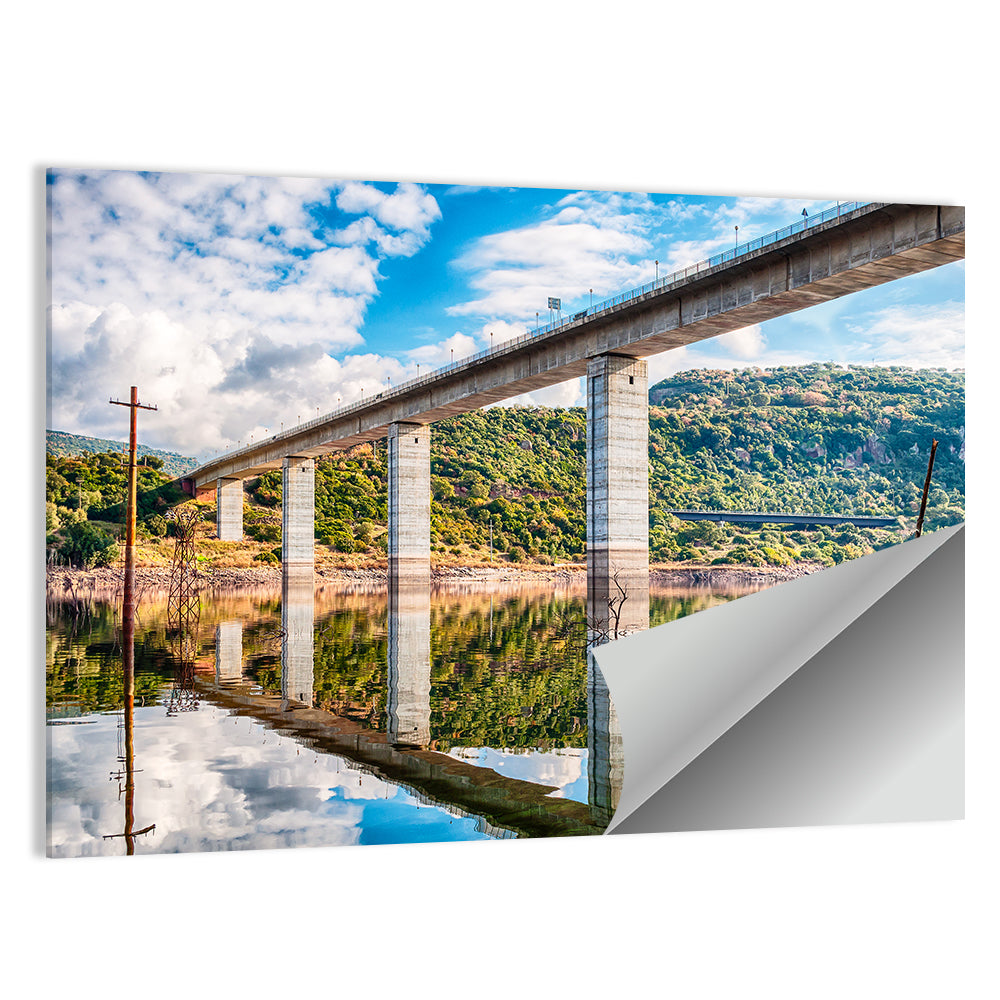 Lake Omodeo Concrete Bridge Wall Art