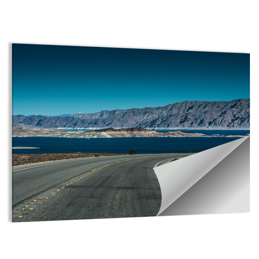 Lake Mead Curved Road Wall Art