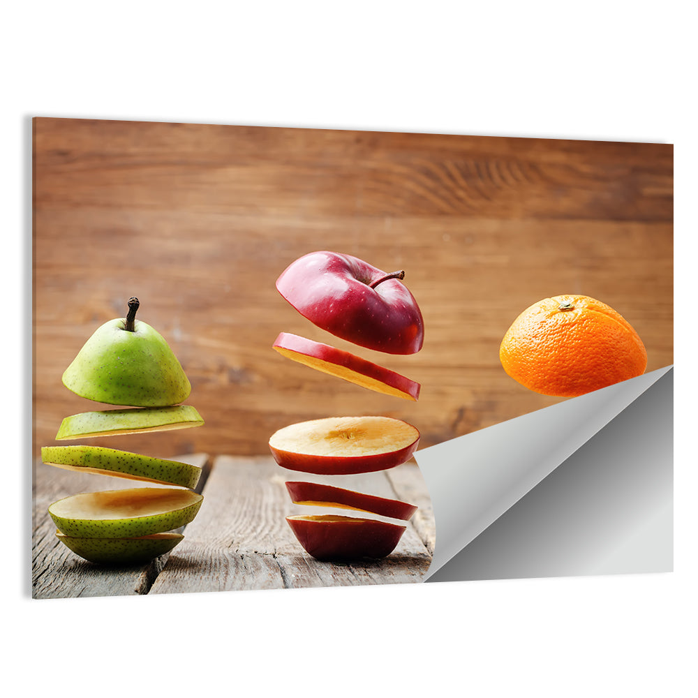 Floating Sliced Fruit Row Wall Art