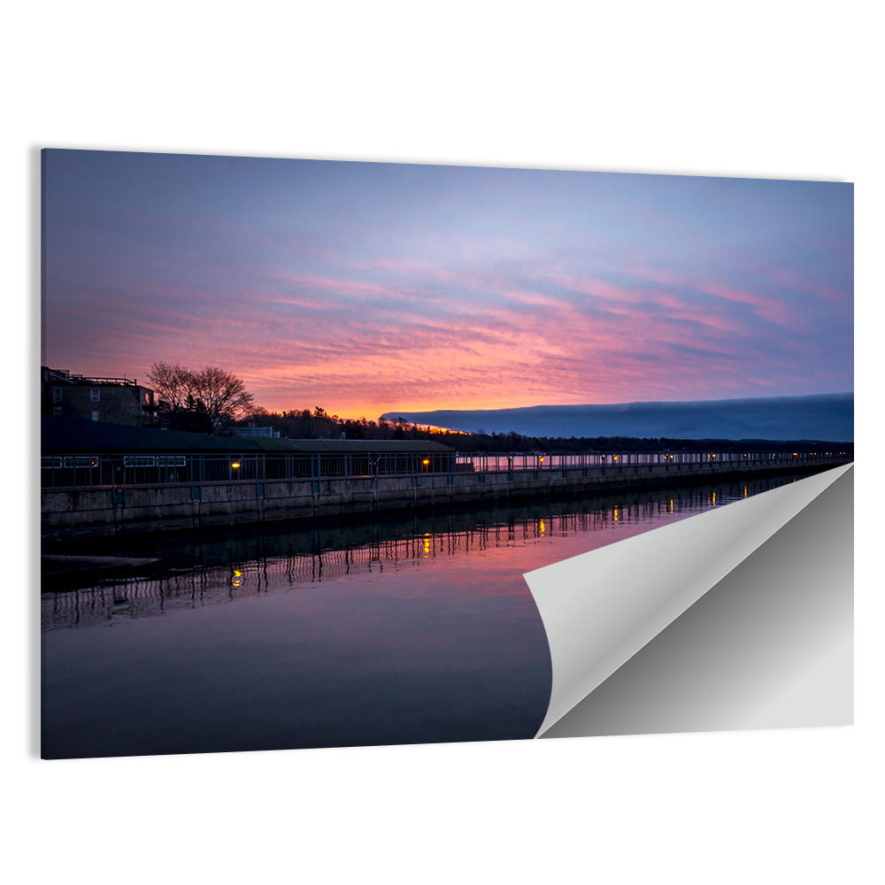 Skaneateles Lake Pier at Dusk Wall Art