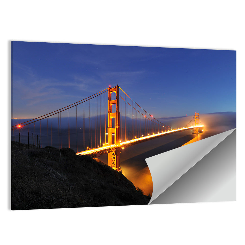 Golden Gate Bridge at Night Wall Art