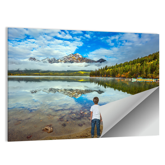 Pyramid Lake Reflection Wall Art as a poster print