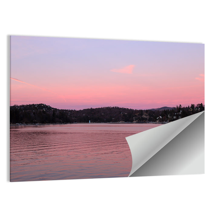 Lake Arrowhead Sunset Reflection Wall Art as a poster print