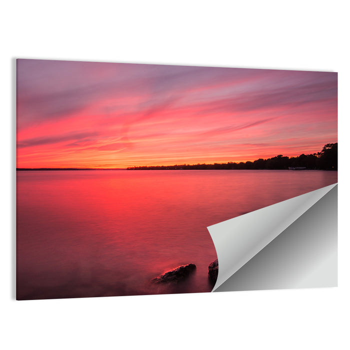 Lake Simcoe Sunset Wall Art as a poster print