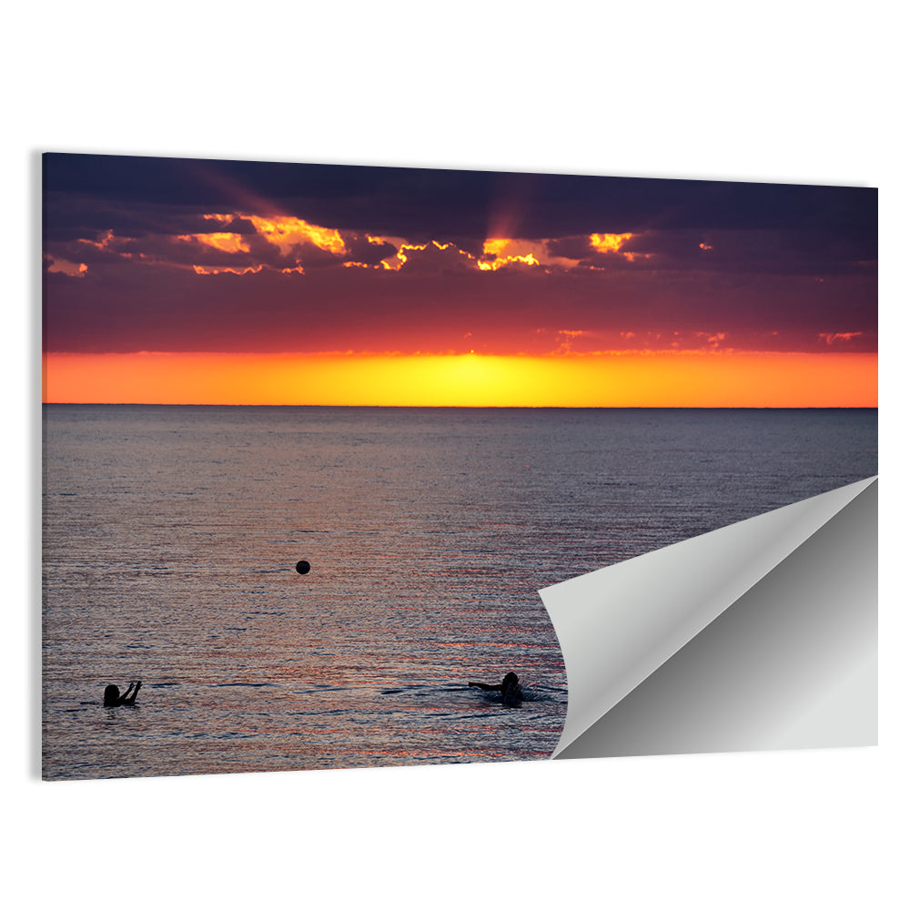 Balkhash Sunset Silhouettes Wall Art