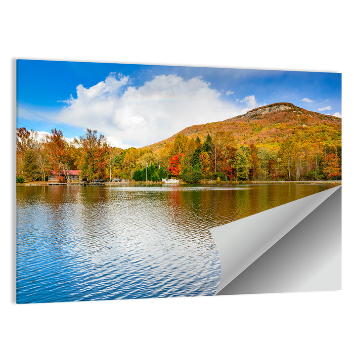 Yonah Mountain Lake View Wall Art as a poster print