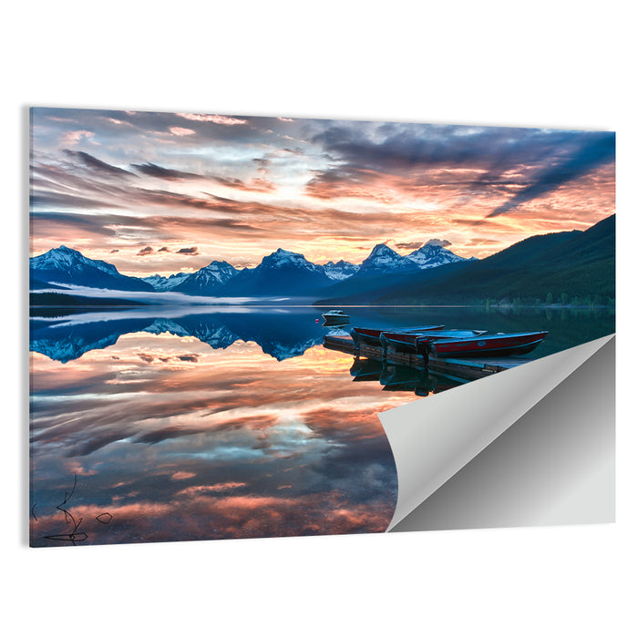 Lake Mcdonald Sunrise Wall Art as a poster print