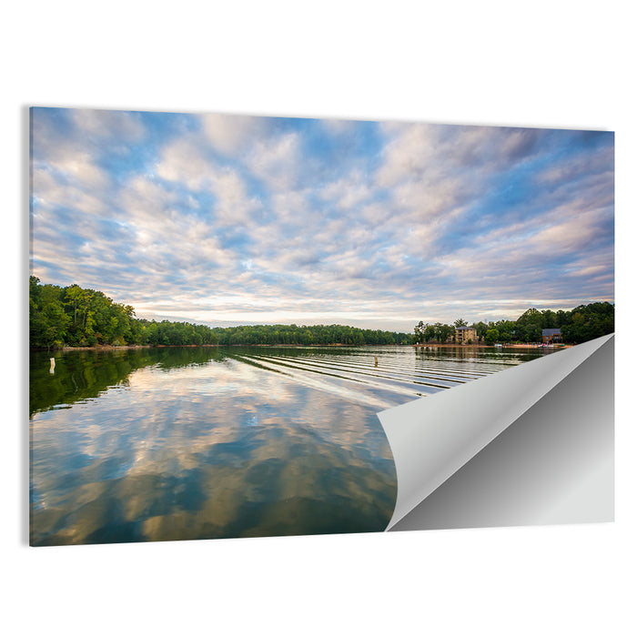 Cloudy Lake Norman Landscape Wall Art as a poster print