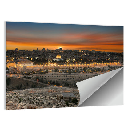 Jerusalem City Sunset Wall Art