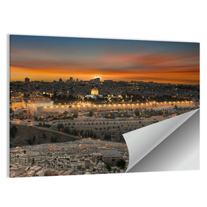 Jerusalem City Sunset Wall Art