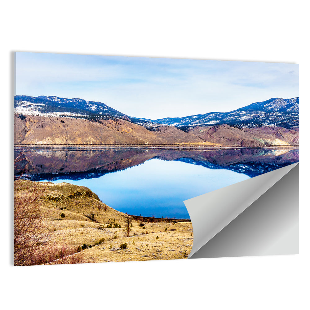 Kamloops Lake Sunset with Snow Capped Peaks Wall Art, poster print, landscape