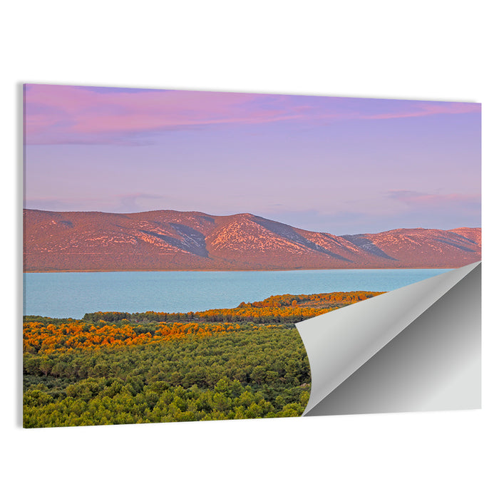 Lake Vrana Golden Hour Wall Art as a poster print