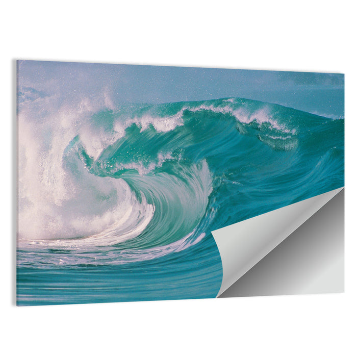 Breaking Barrel Wave Wall Art as a poster print