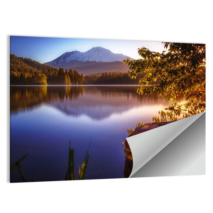 Mt Shasta Reflection at Lake Siskiyou Wall Art as a poster print