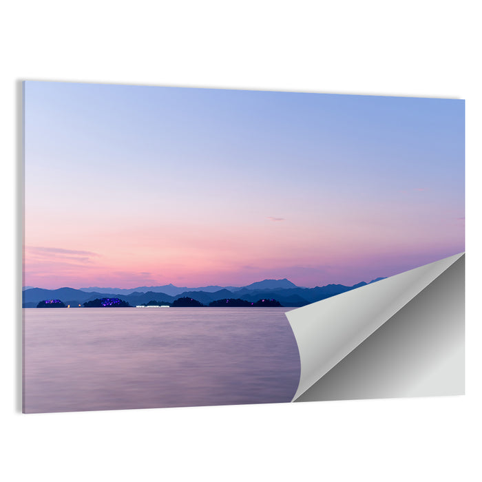 Hangzhou Thousand Island Lake at Dusk Wall Art as a poster print