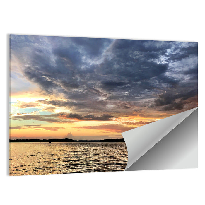 Lake Tillery Sunset Wall Art as a poster print