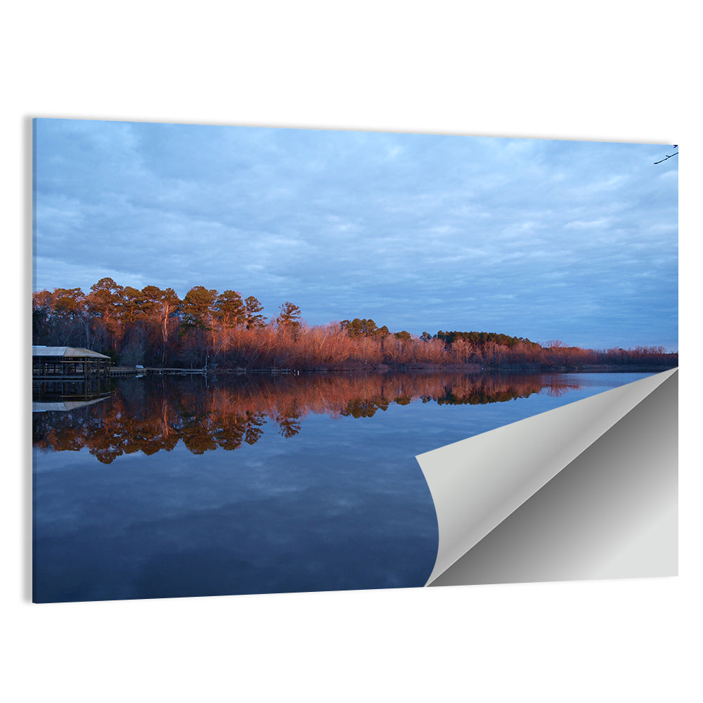 Lake Livingston Pier at Golden Hour Wall Art
