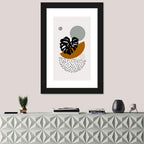 Monstera Leaf with Falling Stones Wall Art