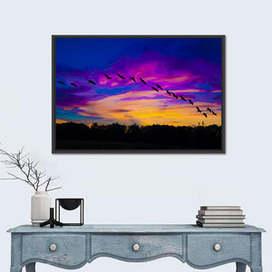 Flying Cranes Wall Art